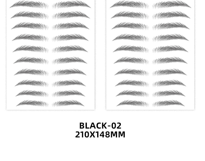 Waterproof Eyebrow Stickers - Eco-Friendly Transfer Decals for Makeup