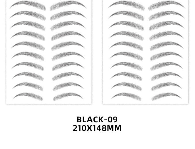 Waterproof Eyebrow Stickers - Eco-Friendly Transfer Decals for Makeup