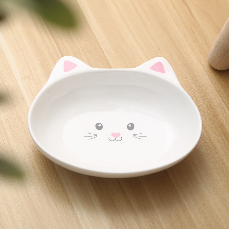 Ceramic Cat & Dog Food Bowl - Easy to Clean, Multiple Styles