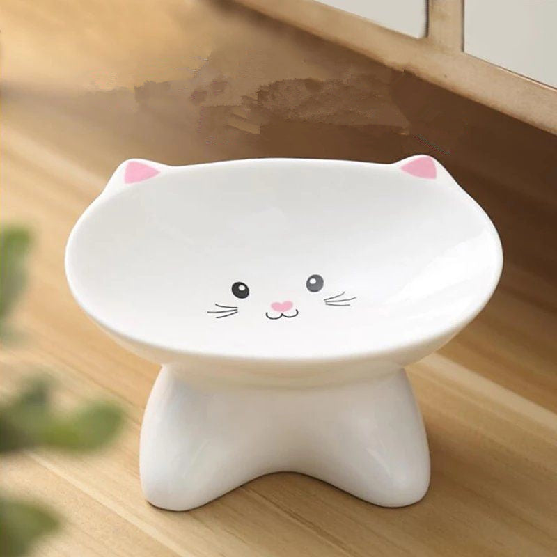 Ceramic Cat & Dog Food Bowl - Easy to Clean, Multiple Styles