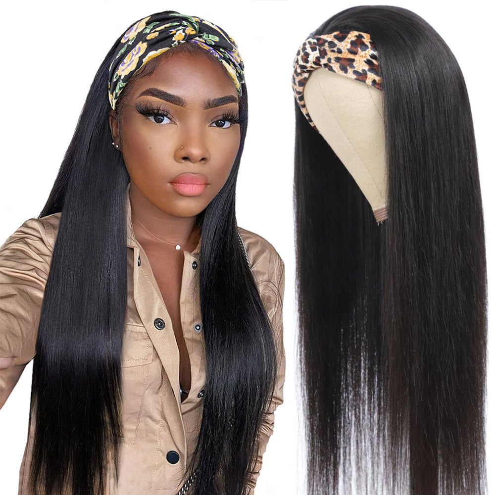 Human Hair Wig with Headgear