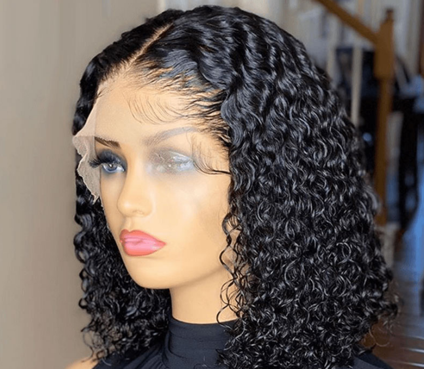 Hand Wound Curly Hair Wig - Synthetic