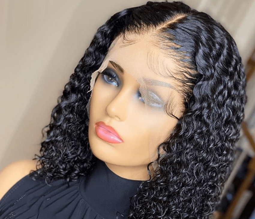 Hand Wound Curly Hair Wig - Synthetic