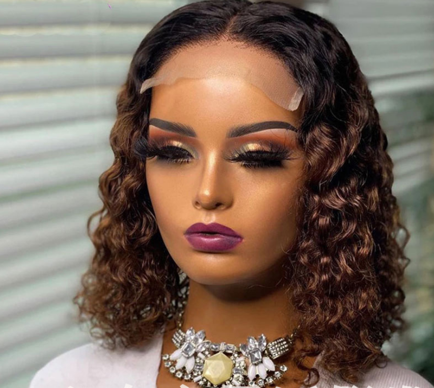 Hand Wound Curly Hair Wig - Synthetic