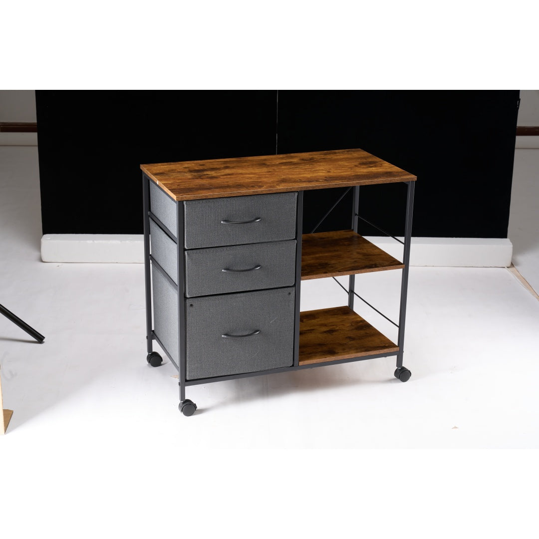 Multifunctional Mobile Filing Cabinet with Storage Drawers
