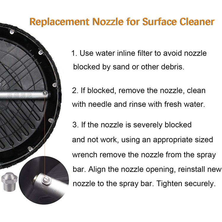 15-Inch Floor Scrubber with 2 Nozzles and Extension Rod for Deep Cleaning
