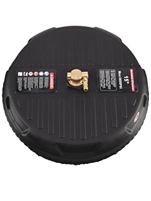 15-Inch Floor Scrubber with 2 Nozzles and Extension Rod for Deep Cleaning