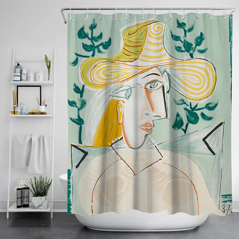 Nordic Modern Painting Bath Tent for Bathroom Storage - Multiple Sizes & Styles