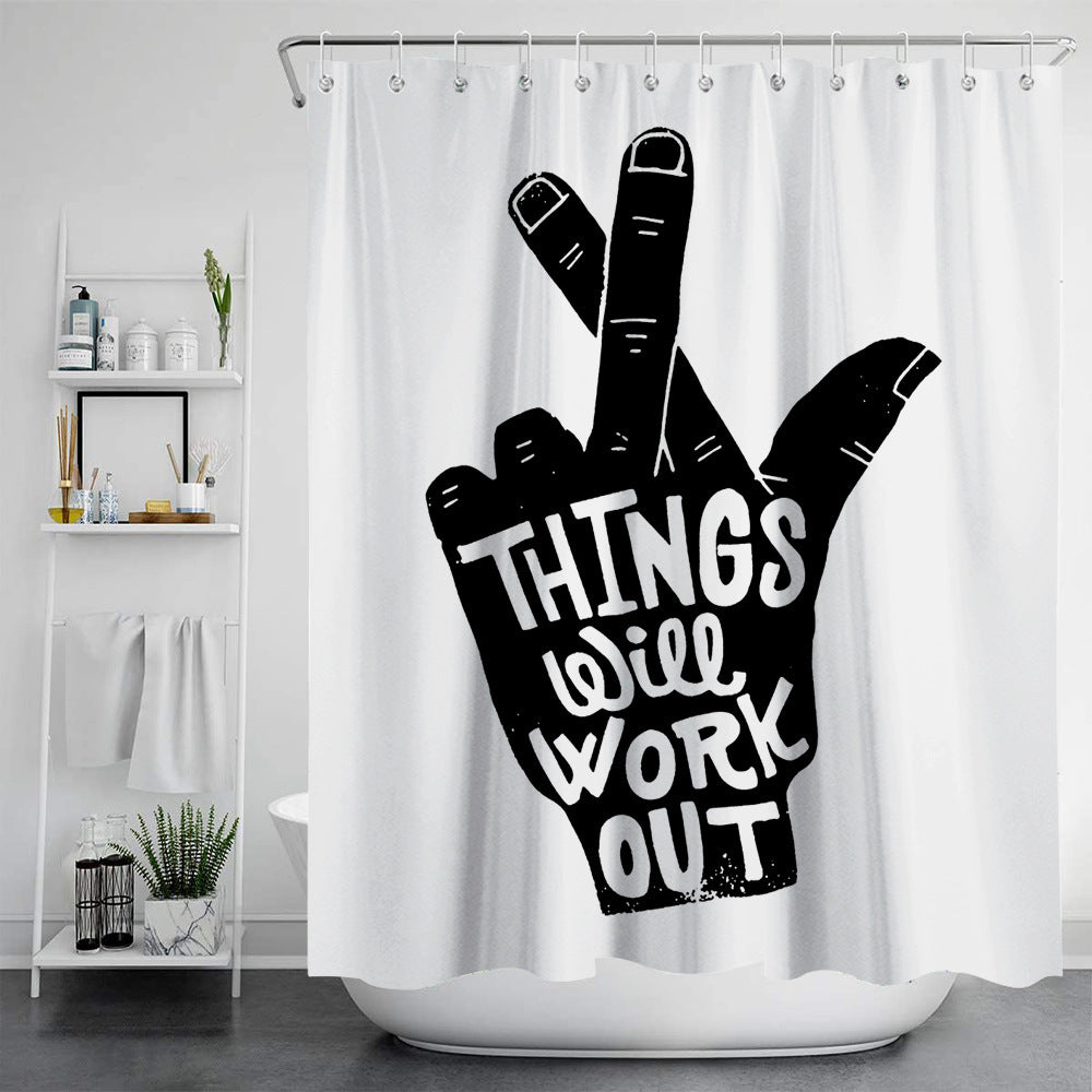 Nordic Modern Painting Bath Tent for Bathroom Storage - Multiple Sizes & Styles