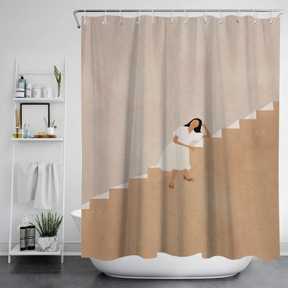 Nordic Modern Painting Bath Tent for Bathroom Storage - Multiple Sizes & Styles