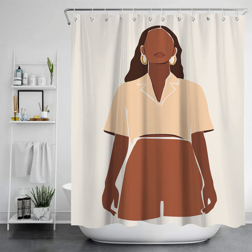 Nordic Modern Painting Bath Tent for Bathroom Storage - Multiple Sizes & Styles
