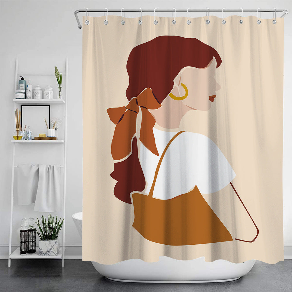 Nordic Modern Painting Bath Tent for Bathroom Storage - Multiple Sizes & Styles