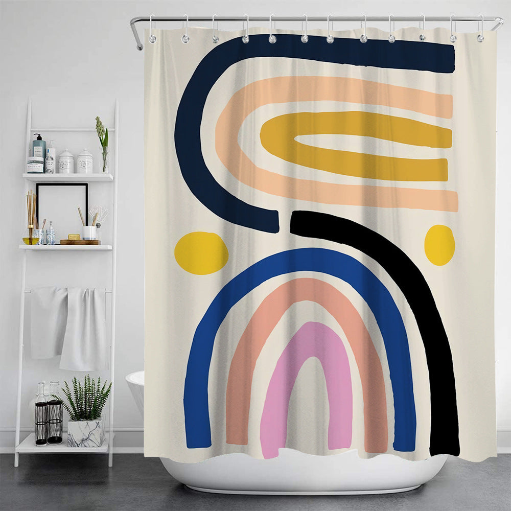 Nordic Modern Painting Bath Tent for Bathroom Storage - Multiple Sizes & Styles