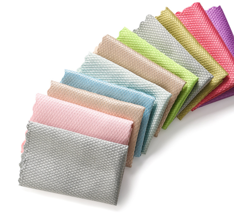 Microfiber Fish Scale Towel for Kitchen Cleaning Water Absorption Towels