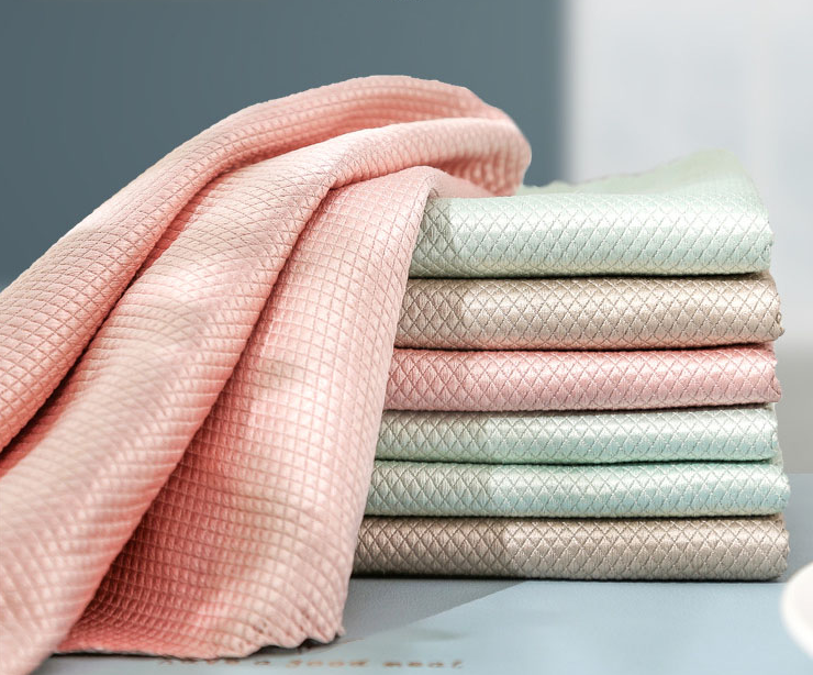 Microfiber Fish Scale Towel for Kitchen Cleaning Water Absorption Towels