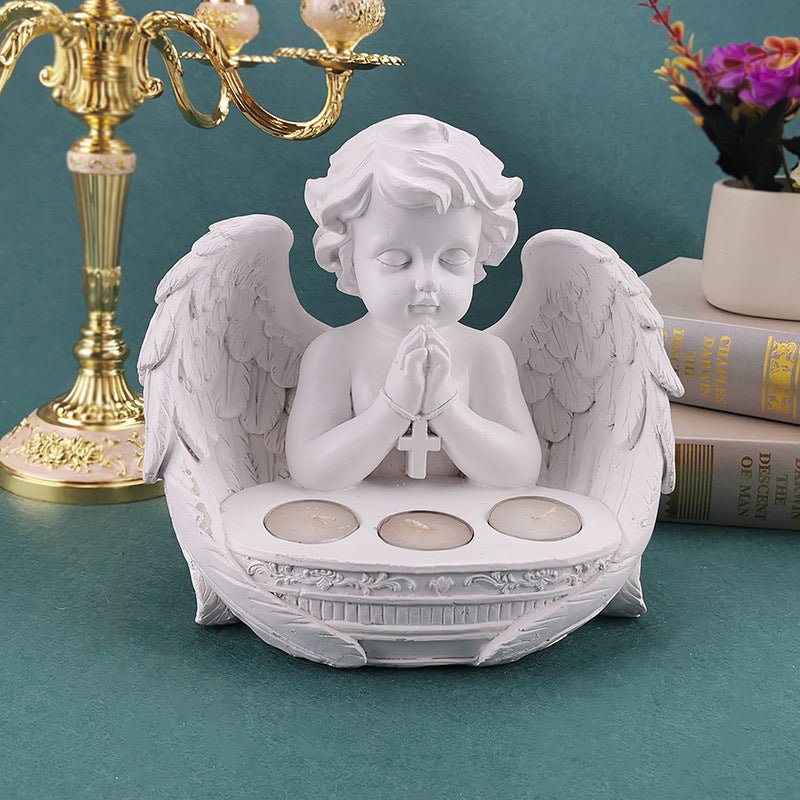 European Resin Angel Girl Ornaments with Wings - Holiday & Garden Decor