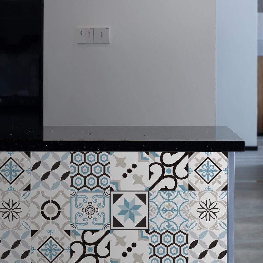 Self-Adhesive Antique Tile Stickers Waterproof Wall Decor 10x10cm, 15x15cm, 20x20cm