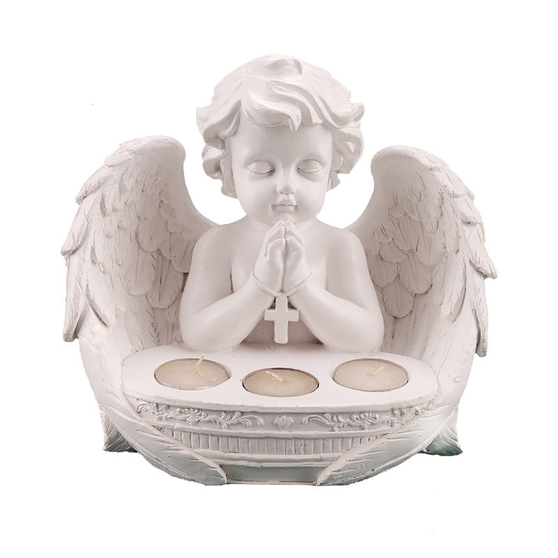 European Resin Angel Girl Ornaments with Wings - Holiday & Garden Decor