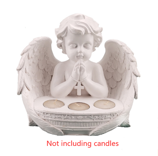 European Resin Angel Girl Ornaments with Wings - Holiday & Garden Decor