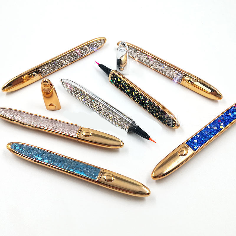 Black Fluorescent Eyeliner Pen with Diamond - Eye Makeup Cosmetic