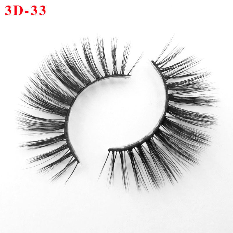 3D Princess False Eyelashes with Thick Lashes - Handmade Fiber Pair