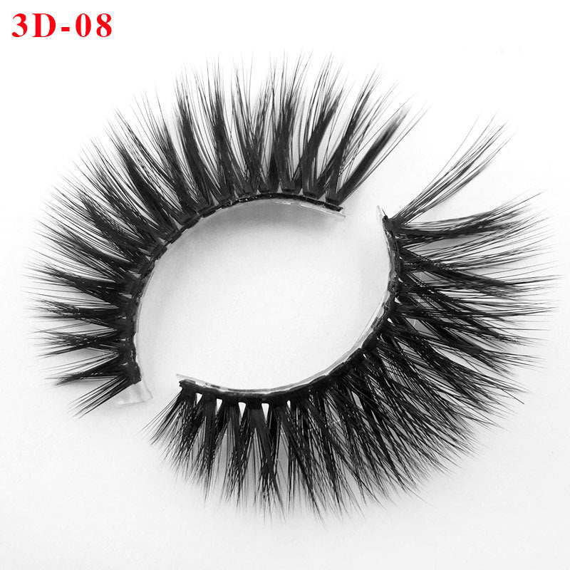 3D Princess False Eyelashes with Thick Lashes - Handmade Fiber Pair