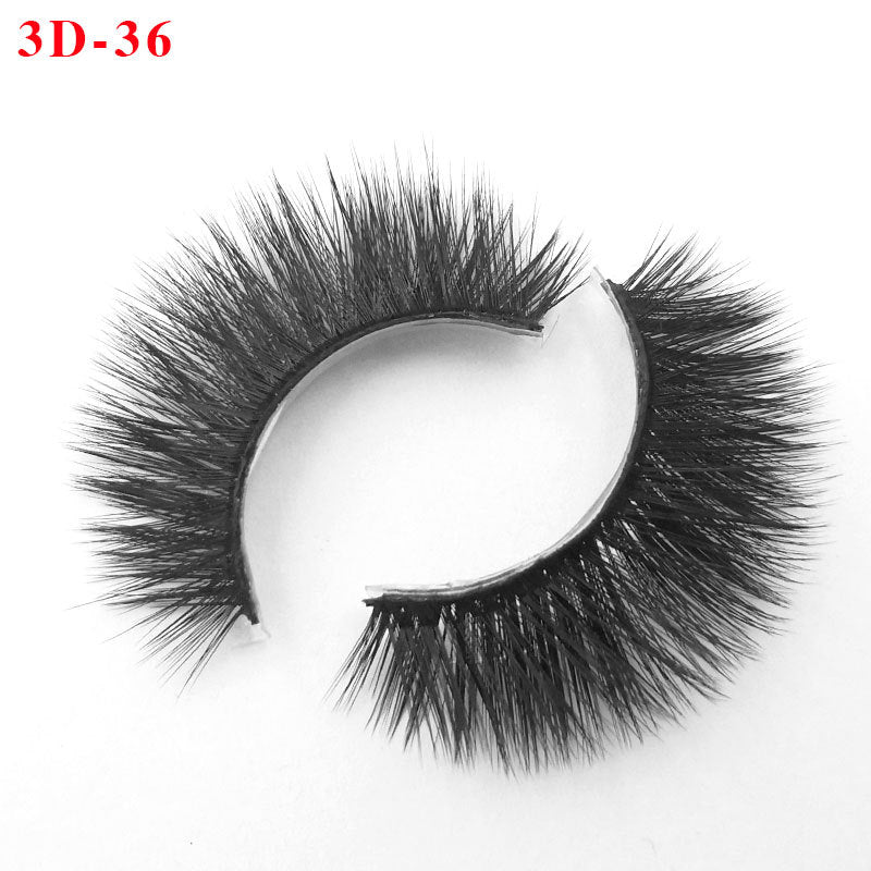 3D Princess False Eyelashes with Thick Lashes - Handmade Fiber Pair