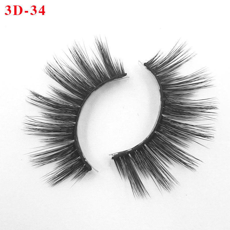 3D Princess False Eyelashes with Thick Lashes - Handmade Fiber Pair
