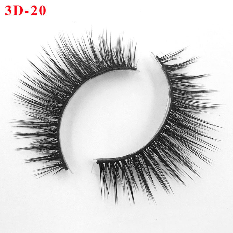 3D Princess False Eyelashes with Thick Lashes - Handmade Fiber Pair