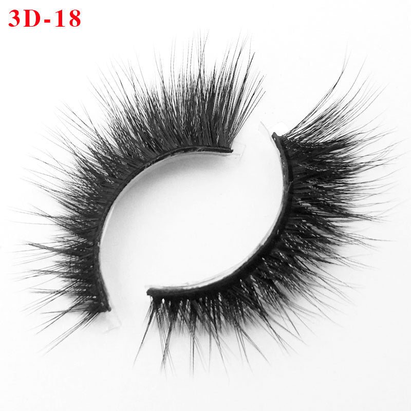 3D Princess False Eyelashes with Thick Lashes - Handmade Fiber Pair