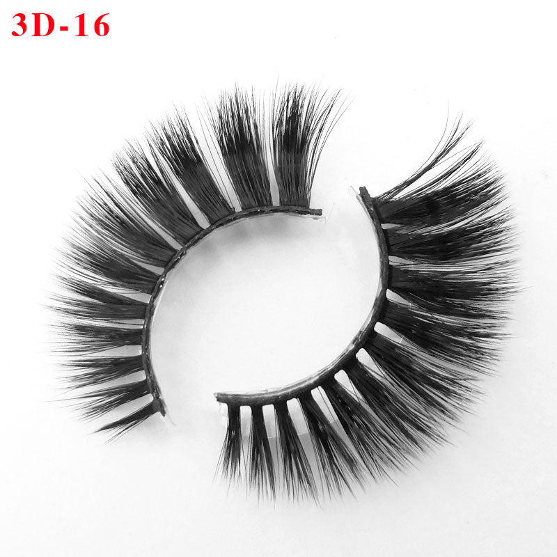 3D Princess False Eyelashes with Thick Lashes - Handmade Fiber Pair