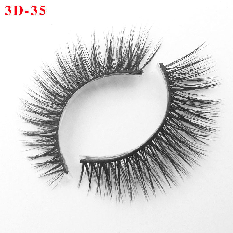 3D Princess False Eyelashes with Thick Lashes - Handmade Fiber Pair