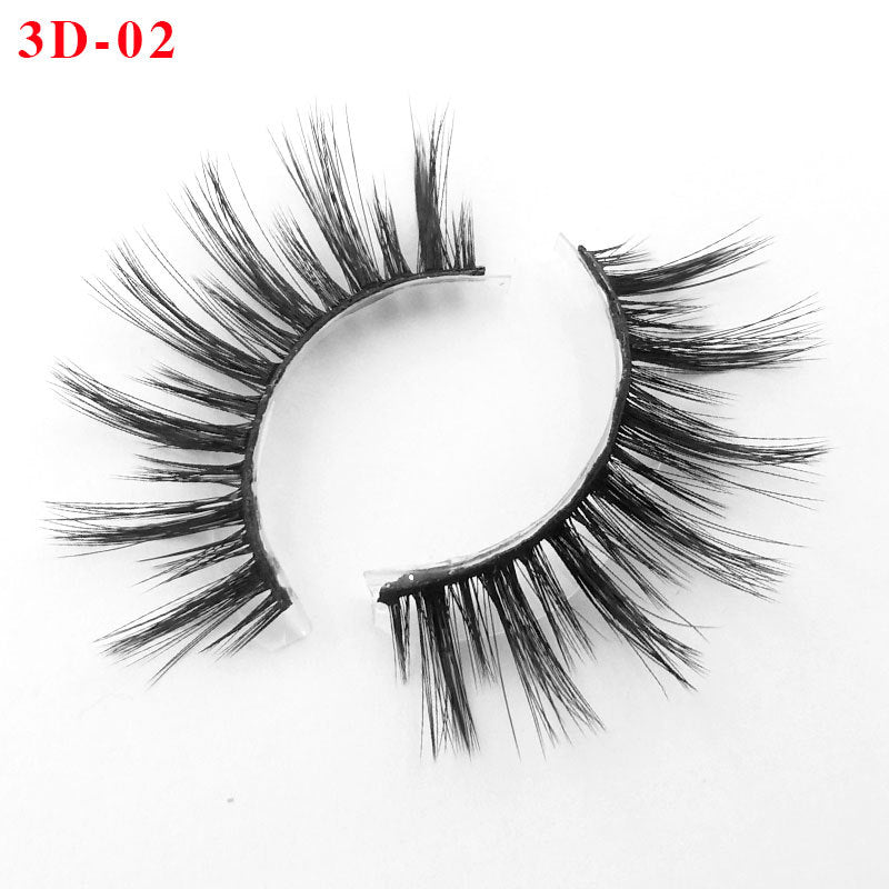 3D Princess False Eyelashes with Thick Lashes - Handmade Fiber Pair
