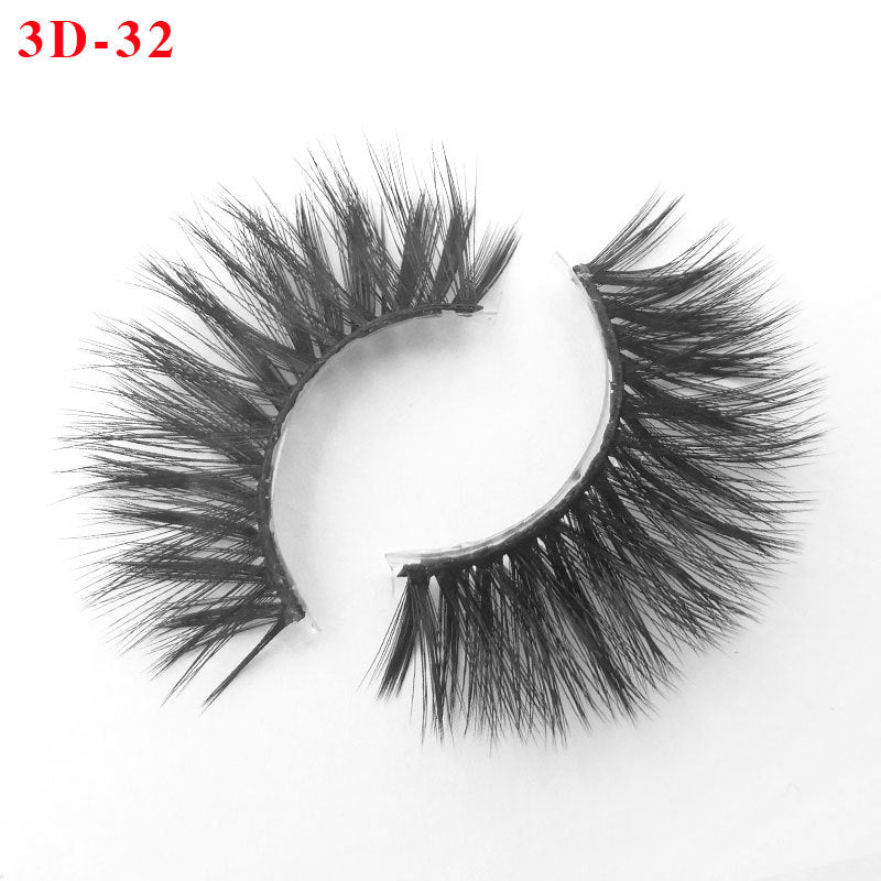 3D Princess False Eyelashes with Thick Lashes - Handmade Fiber Pair