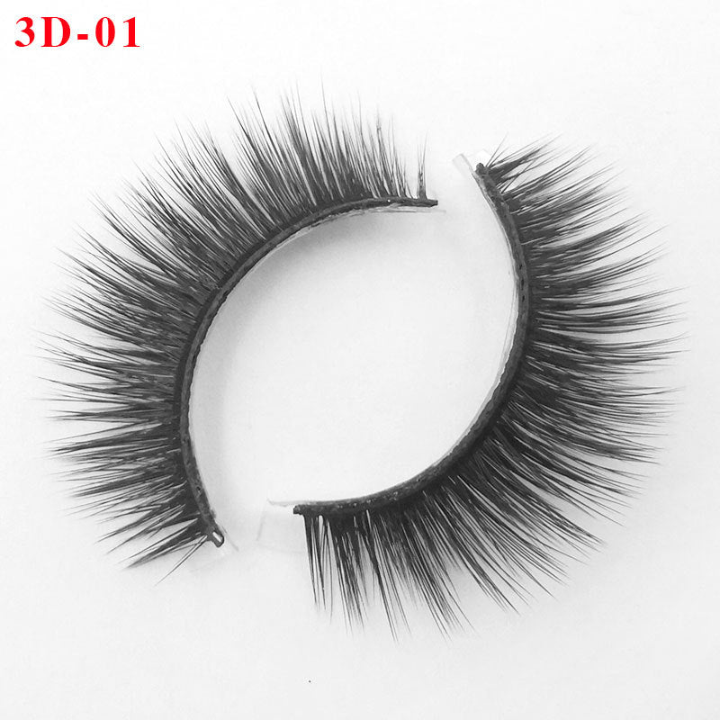 3D Princess False Eyelashes with Thick Lashes - Handmade Fiber Pair
