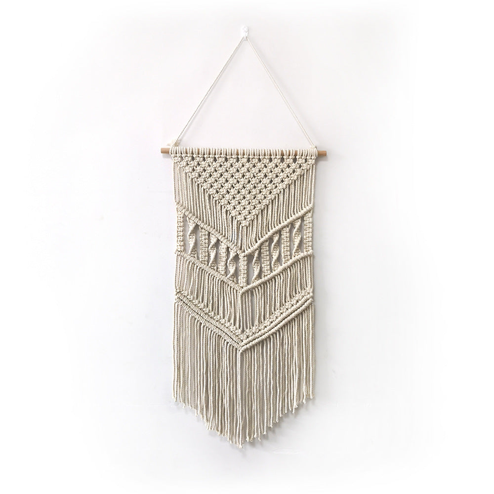 Beige Hand-Woven Tapestry Wall Hanging for Home Decor 40x80cm