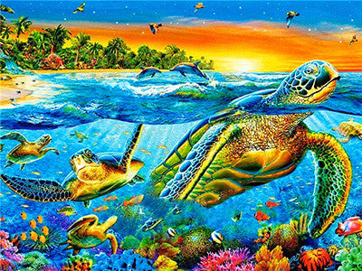 Tortoise Animal Home Decor Embroidery Diamond Painting Wall Art