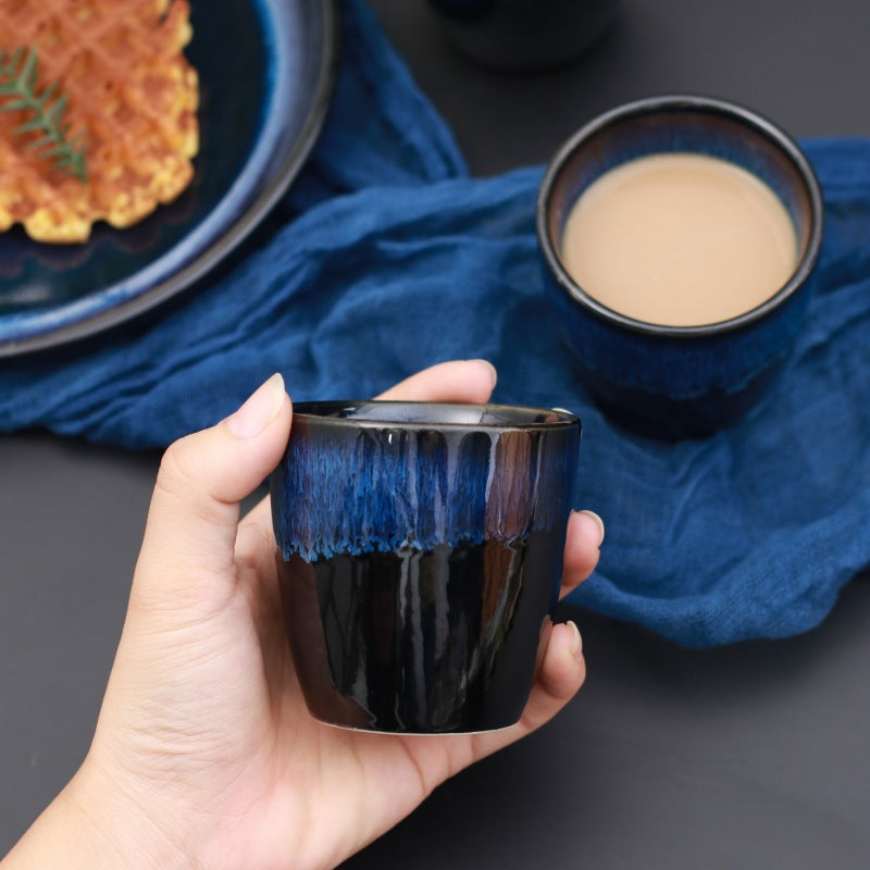 Japanese Ceramic Creative Teacup - Blue, 101-200ml Household Tableware