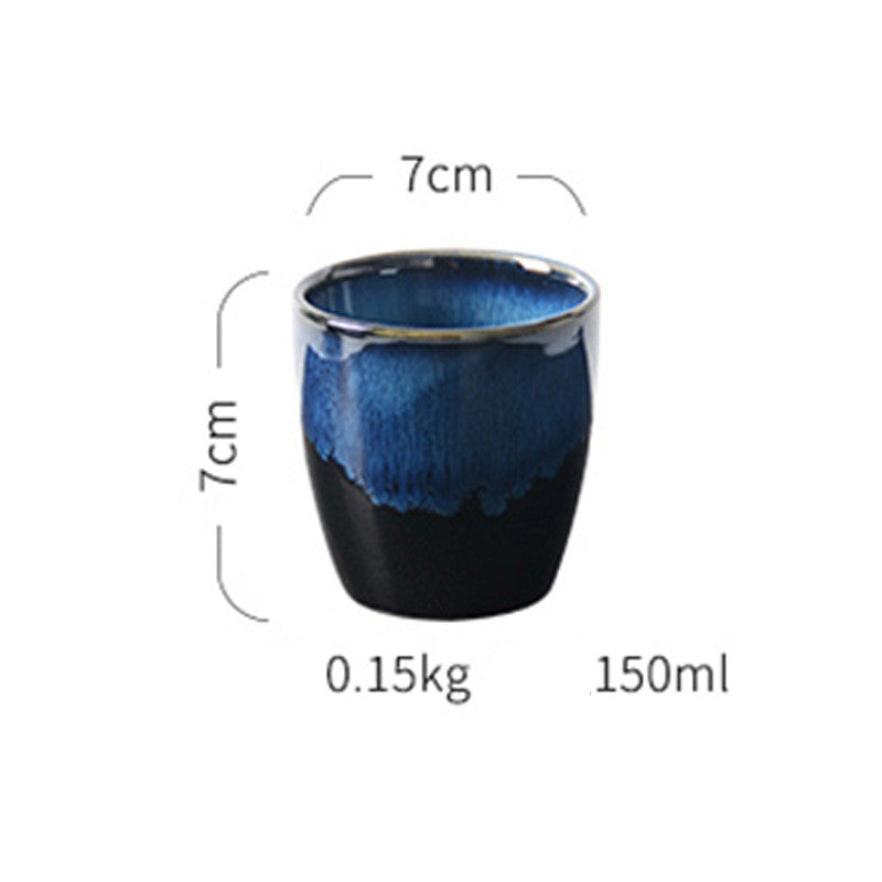 Japanese Ceramic Creative Teacup - Blue, 101-200ml Household Tableware