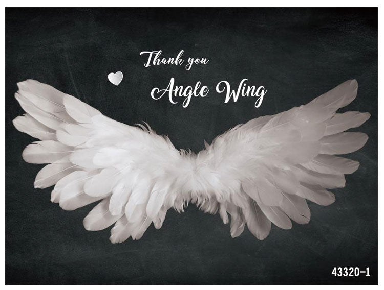 Pink Angel Wings Photo Wallpaper for Dance Studio & Nail Shop Decor