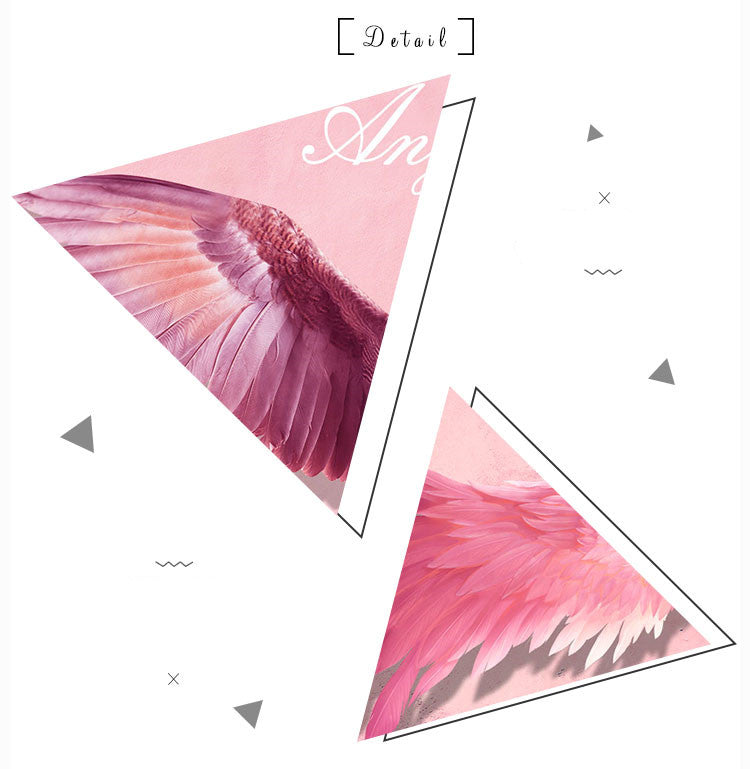 Pink Angel Wings Photo Wallpaper for Dance Studio & Nail Shop Decor