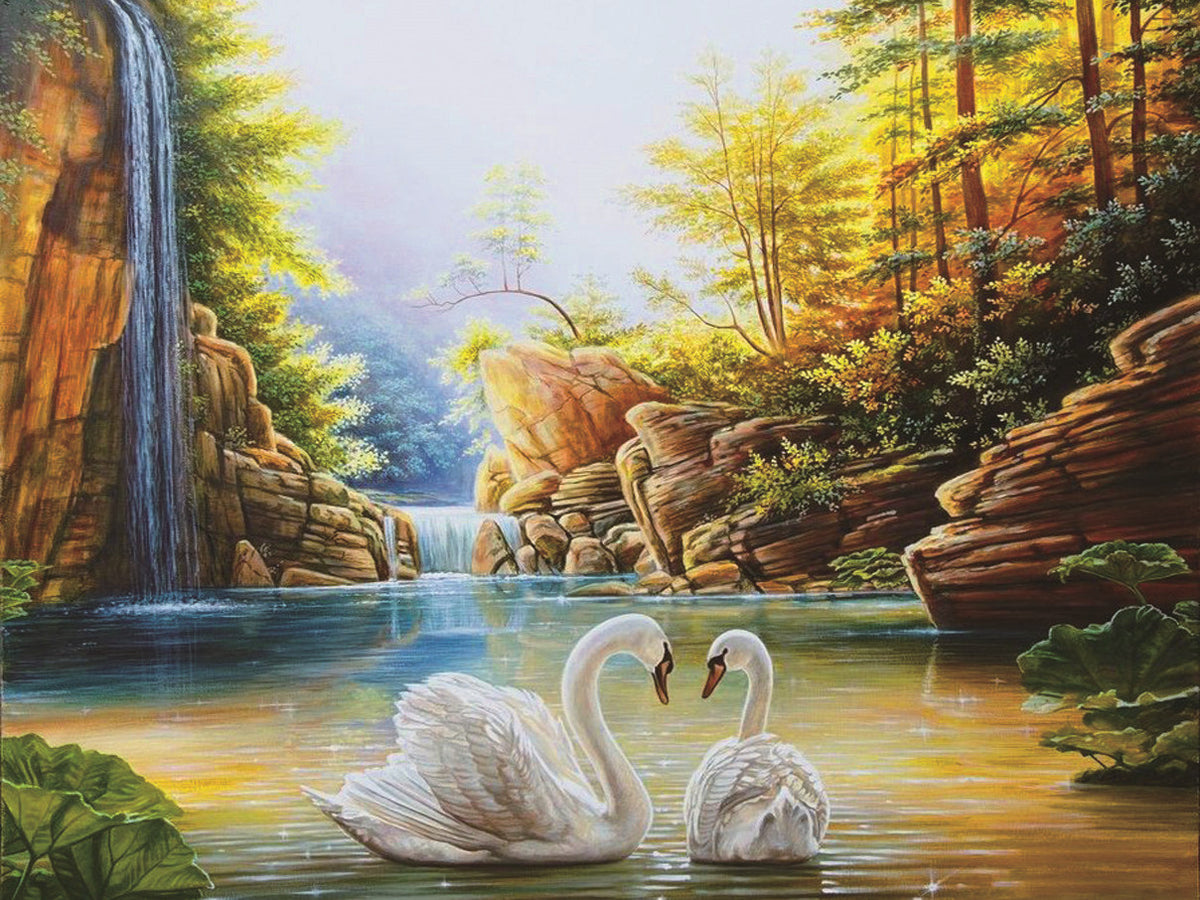 Modern White Goose Wall Art Canvas Painting for Home Decor