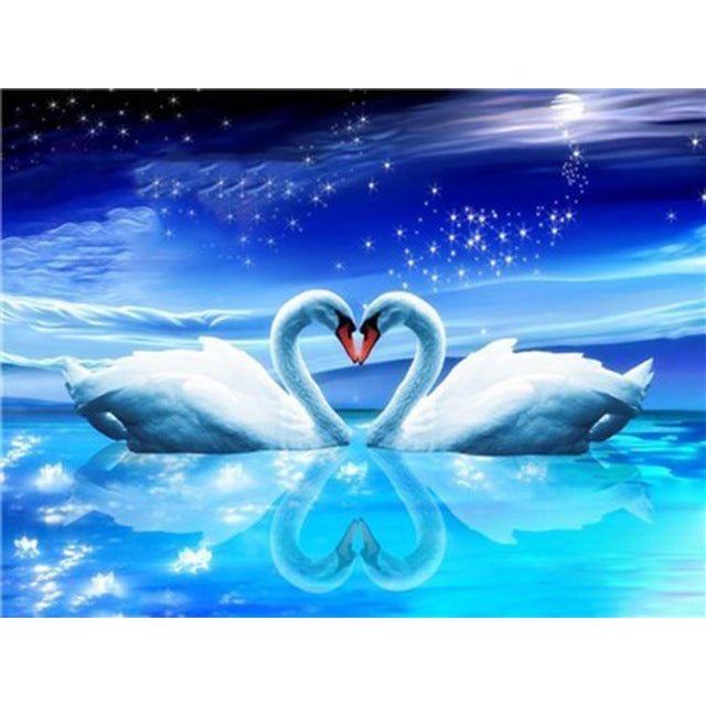 Modern White Goose Wall Art Canvas Painting for Home Decor