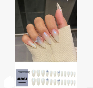 Long-Lasting Nail Art Butterfly Stickers Set - Transparent Gray-Black Varieties