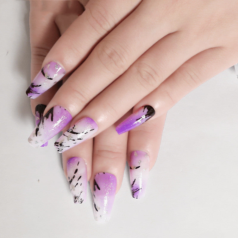 Ballet Coffin False Nails - Dream Purple