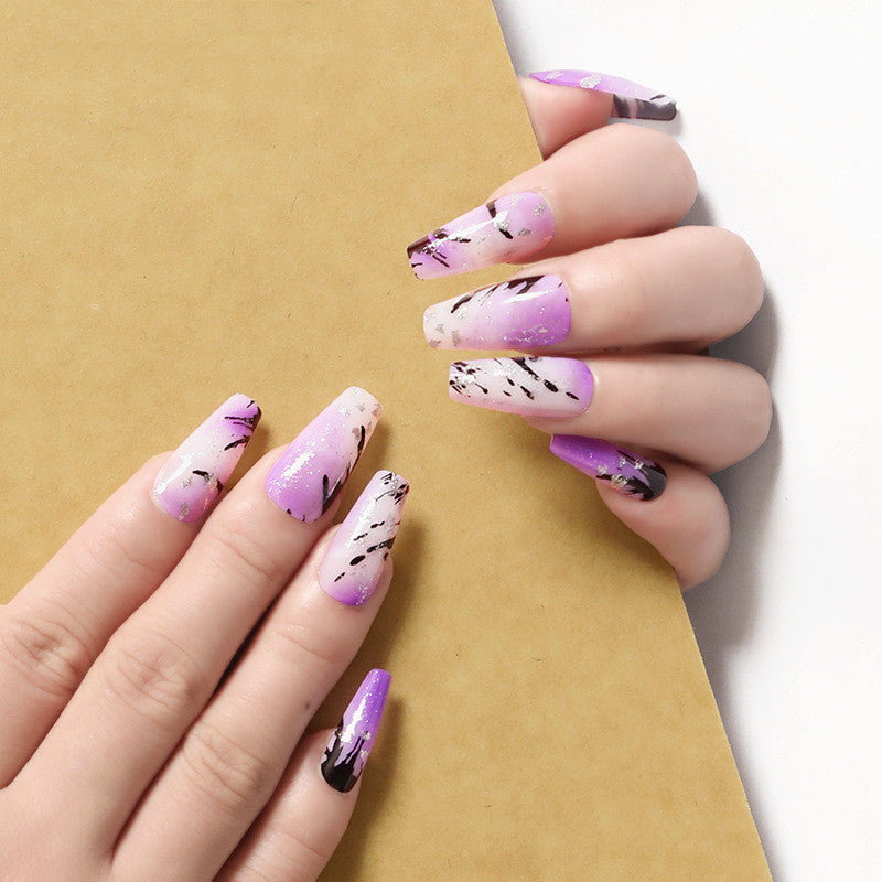Ballet Coffin False Nails - Dream Purple