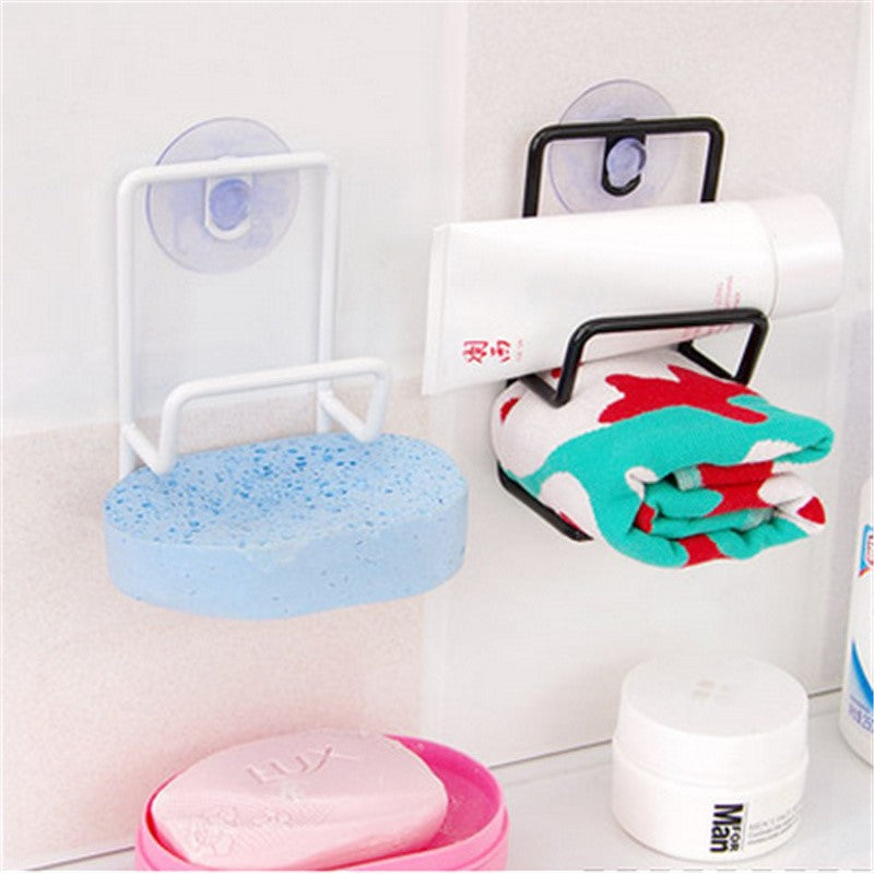 Kitchen Sink Sponge Drain Rack with Suction Cups - Wall Mount Storage Organizer