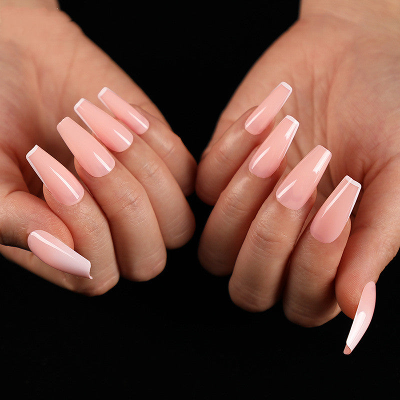 Gradient French Ballet Nail Wraps - Pink False Nails for Nail Art