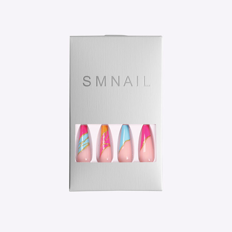 Coffin Nail Art Press-On Set - Colorful