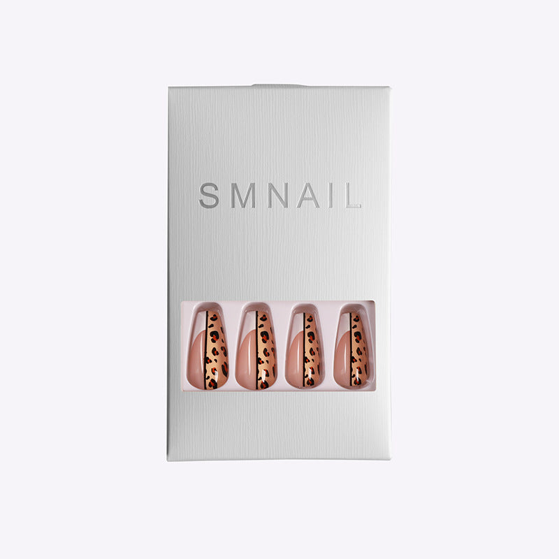 Leopard Print Ballet Fake Nails - Press-On Nail Set